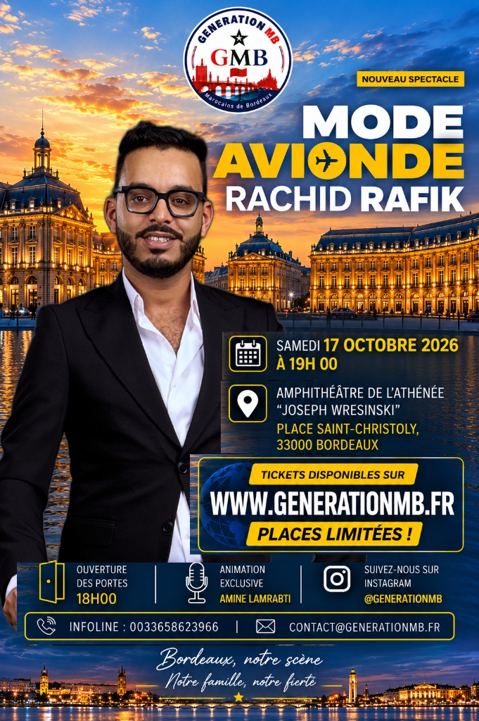 Affiche spectacle Rachid Rafik MODE AVIONDE — Samedi 17 Octobre 2026
